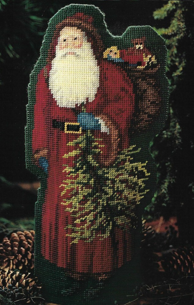STANDING SANTAS CHRISTMAS PLASTIC CANVAS PATTERN INSTRUCTIONS