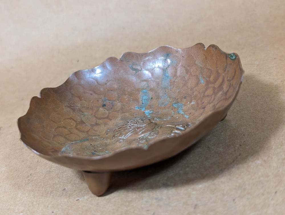 Vintage Small Columbia Copper Hand Hammered Bowl