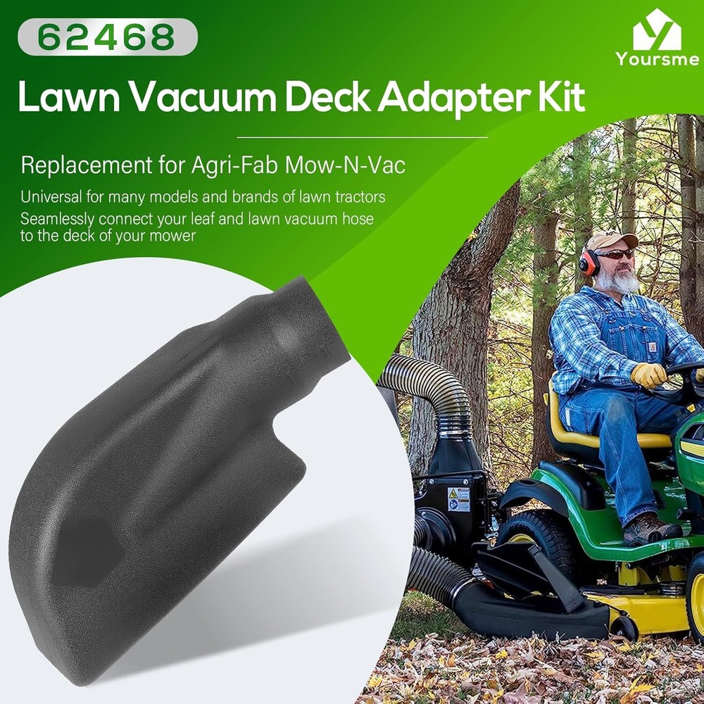 62468 Lawn Vacuum Deck Adapter Kit Universal Deck Boot Chute, Leaf Vacuum Bagger