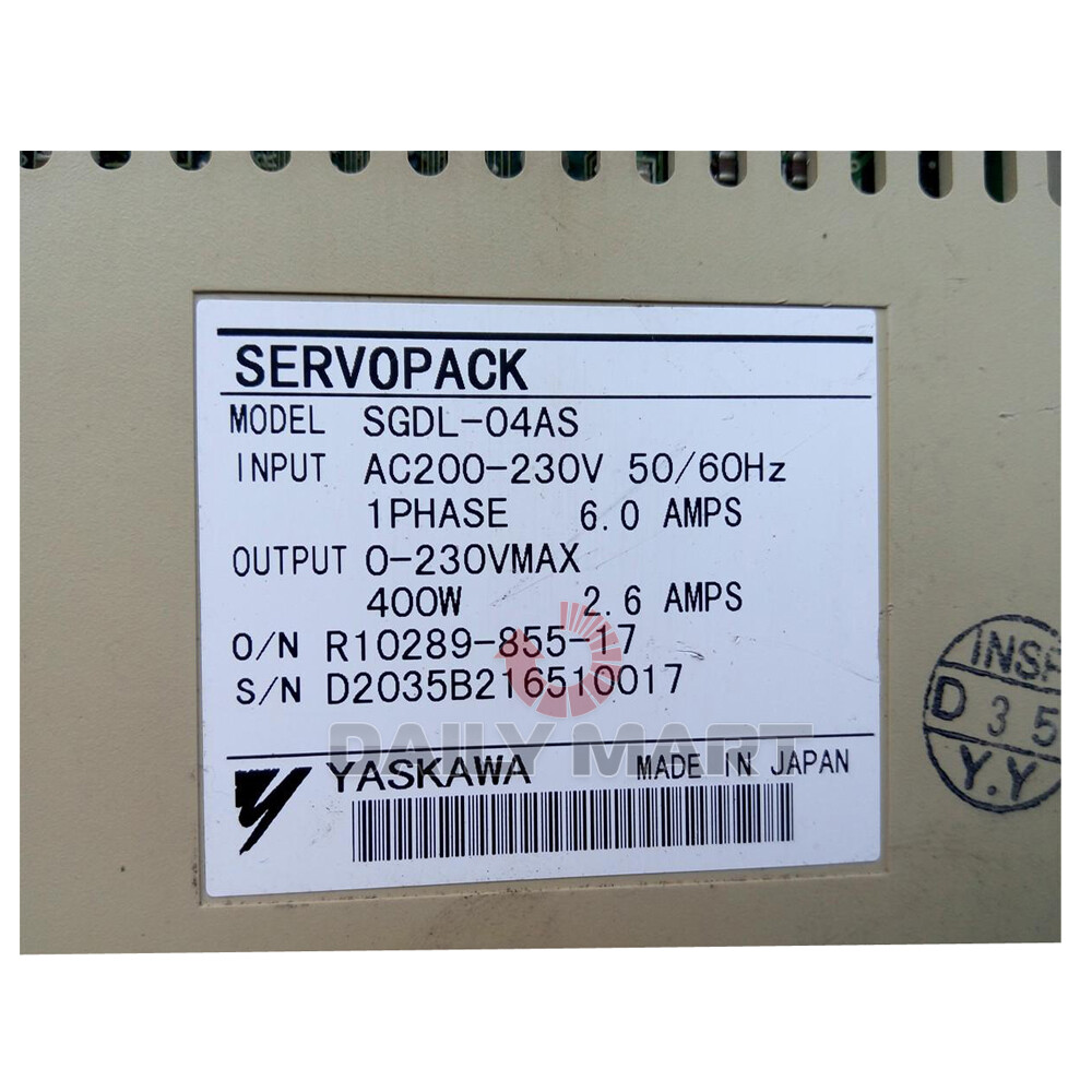 Used & Tested YASKAWA SGDL-04AS Servo Drive