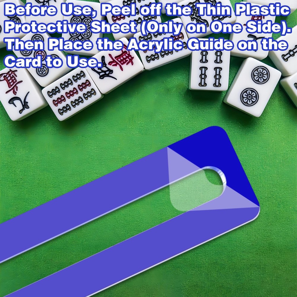 Mahjong Line Finder Ruler Strips Tracker Accessories for Beginners Experts