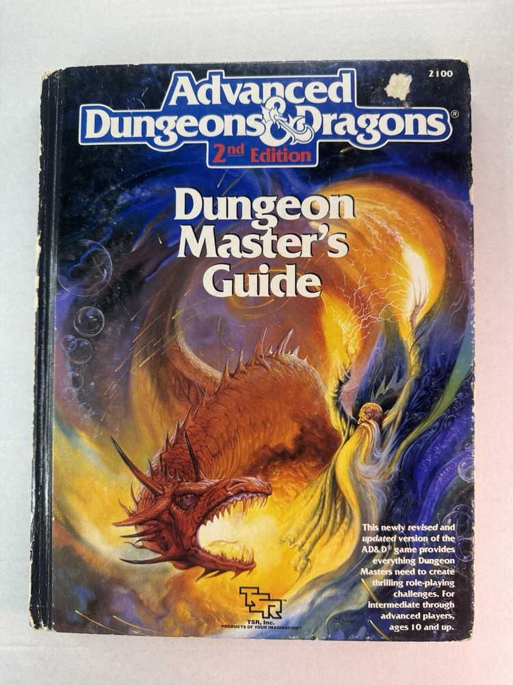 Advanced Dungeons & Dragons Dungeon Master's Guide 2nd Edition TSR 1989 RPG