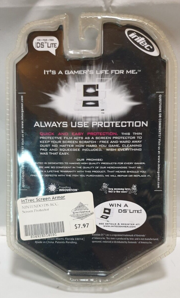 InTrec Screen Armor Screen Protector for Nintendo DS Lite
