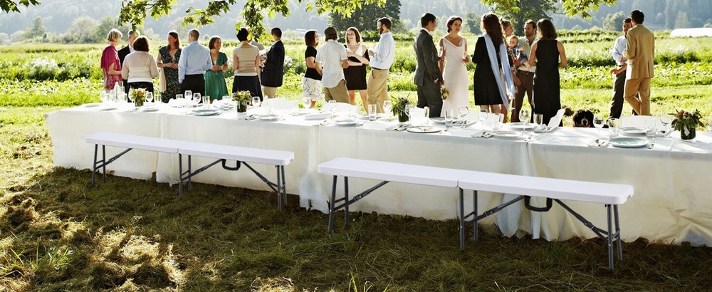 6 ft Plastic Folding Bench, Portable Foldable Bench Seating with Handle