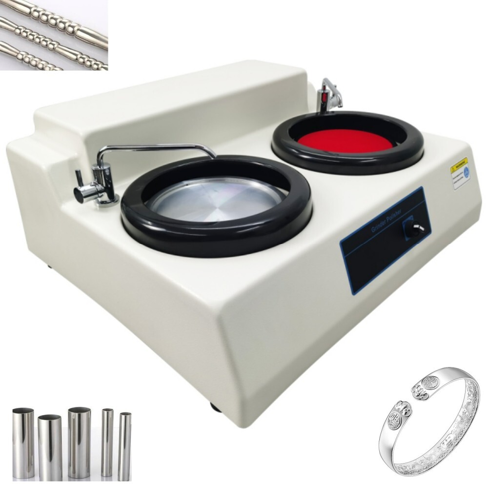 110V Double Disk Metallographic Sample Automatic Polishing Machine VariableSpeed