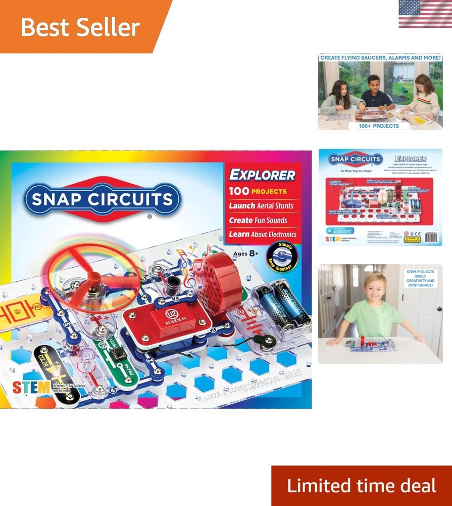Jr. SC-100 Electronics Exploration Kit, Over 100 Projects, Full Color Project...