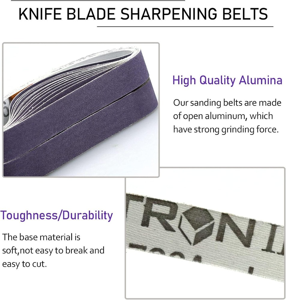 3/4"x12" Ken Onion Replacement Belts 24 Pack 400 Grit Work Sharp Sharpener