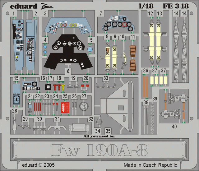 eduard FE348 1/48 Fw190A-8 for Tamiya