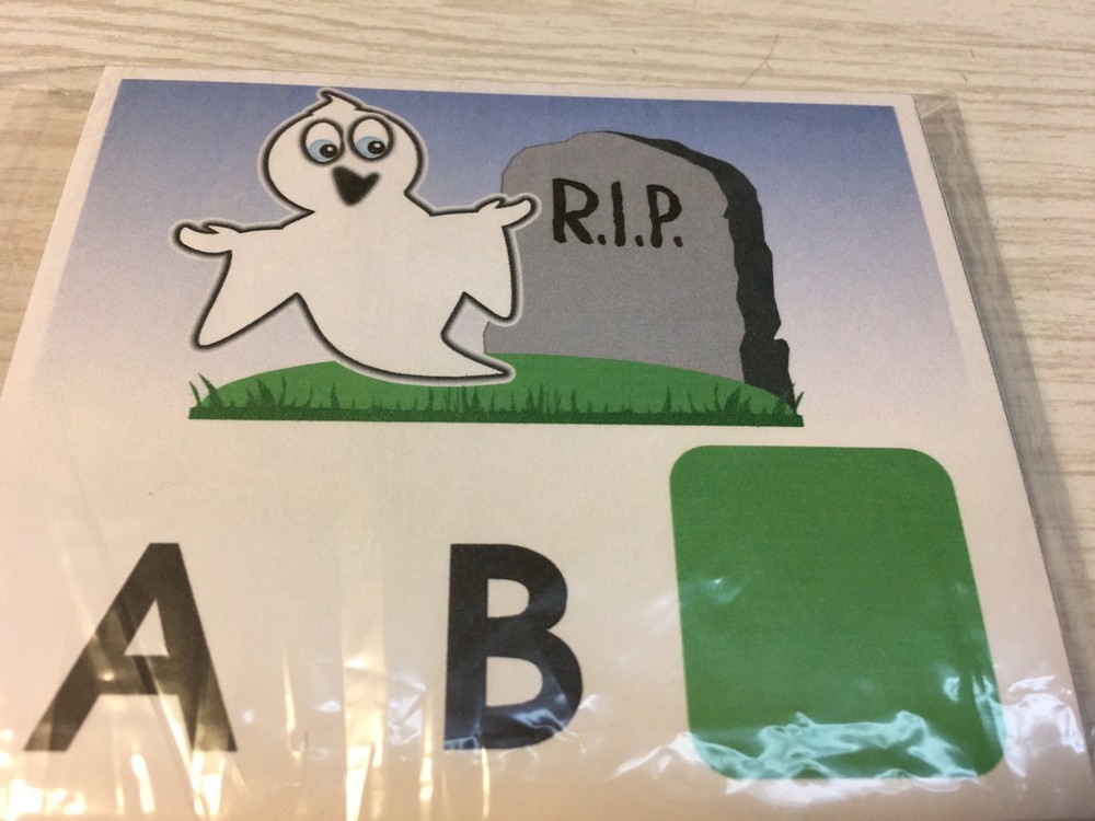 Halloween Ghost - Missing Letters- Dry Erase - Laminated Activity Set - Teaching