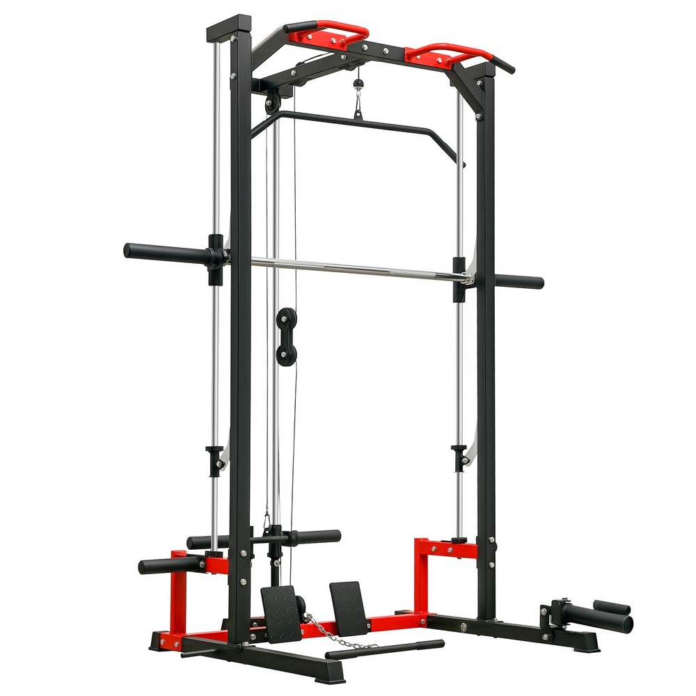Soozier Smith Machine, Multi-Function Power Cage with Lat Pull Down System