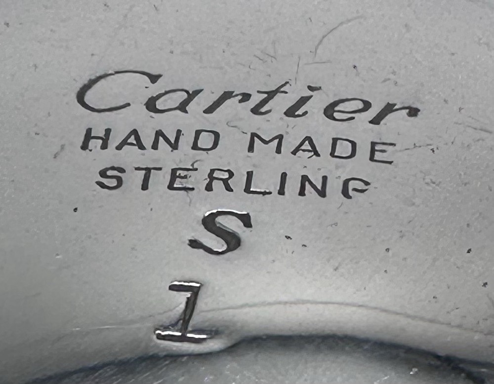 CARTIER Vintage Sterling Silver Maple Leaf Candy Nut Dish Set