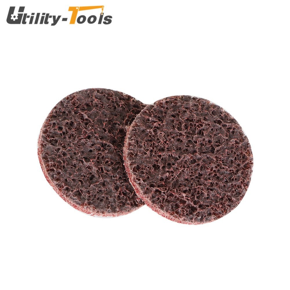 50× 2" Medium Surface Conditioning Discs Roll Lock Die Grinder Sanding Pads US