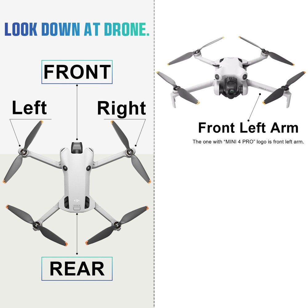 Original Arm Shell /Arm with Motor For DJI Mini 4 Pro Front/Rear Back/Left/Right
