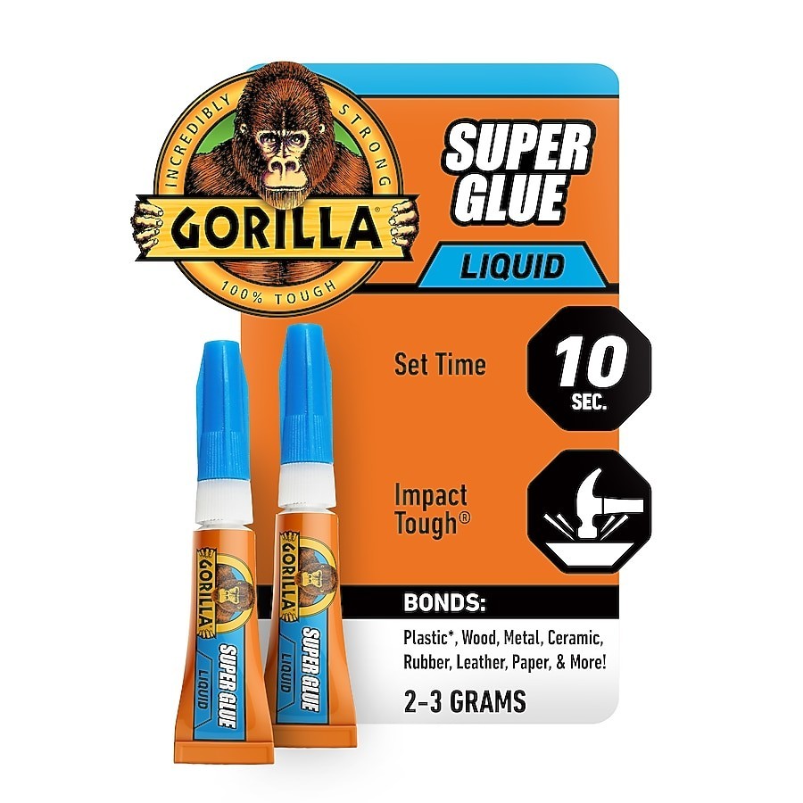Gorilla 2 -Pack 3-gram Liquid Super Glue