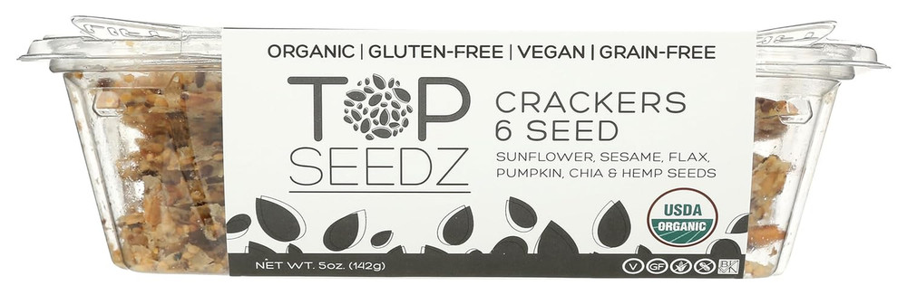 Organic 6 Seed Crackers, 5 Oz