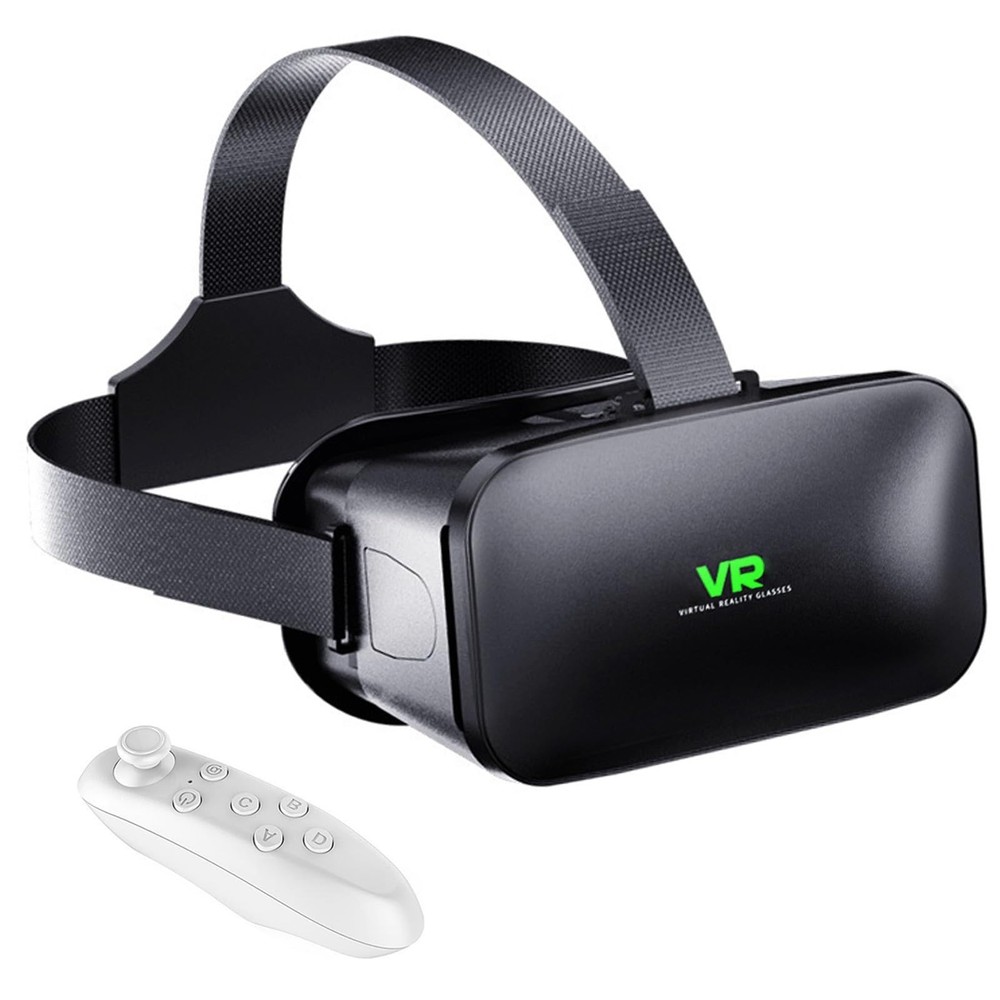 3D VR Headset for iPhone & Android, Adjustable Anti-Blue Light Glasses, 4.5"-6.7