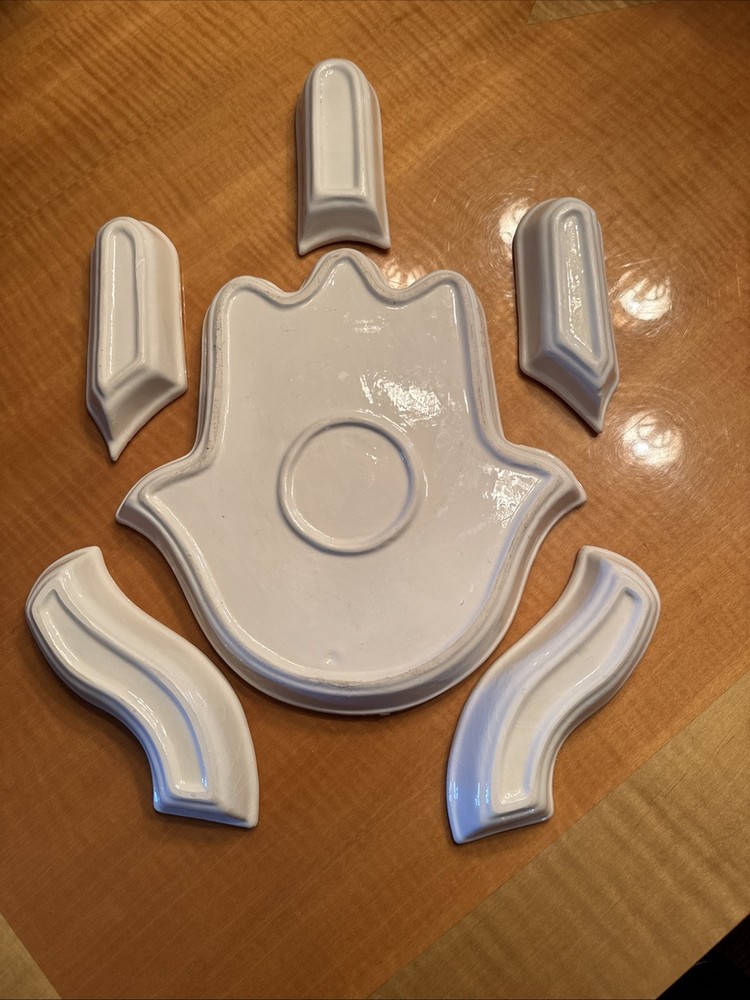 Bohemian Red Hamsa Dipping And Serving Set - Versatile Handmade Ceramic Decor
