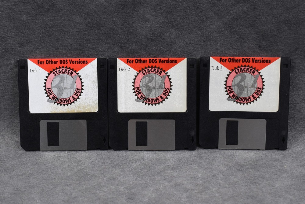 Stacker Compression 3.x/4.0 For Windows & DOS 3.5" Floppy Disks, Untested