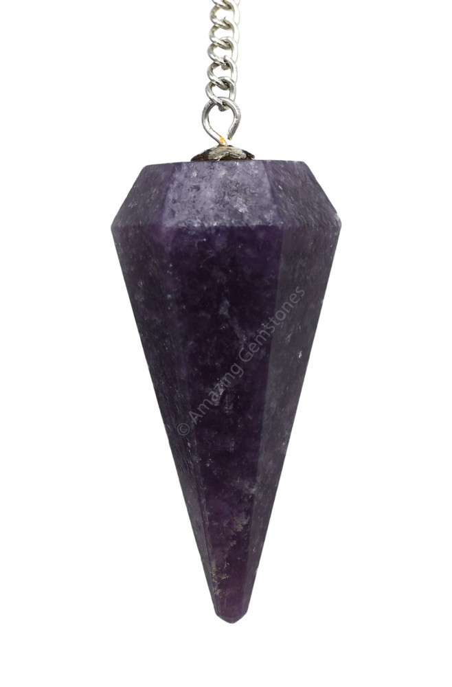 Lepidolite Dowsing Crystal Pendulum