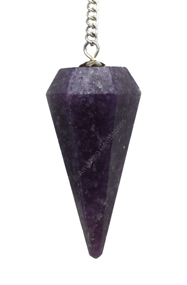 Lepidolite Dowsing Crystal Pendulum