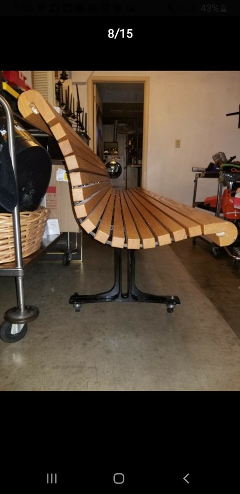 Oak Bench (Gretchen) (Industrial)