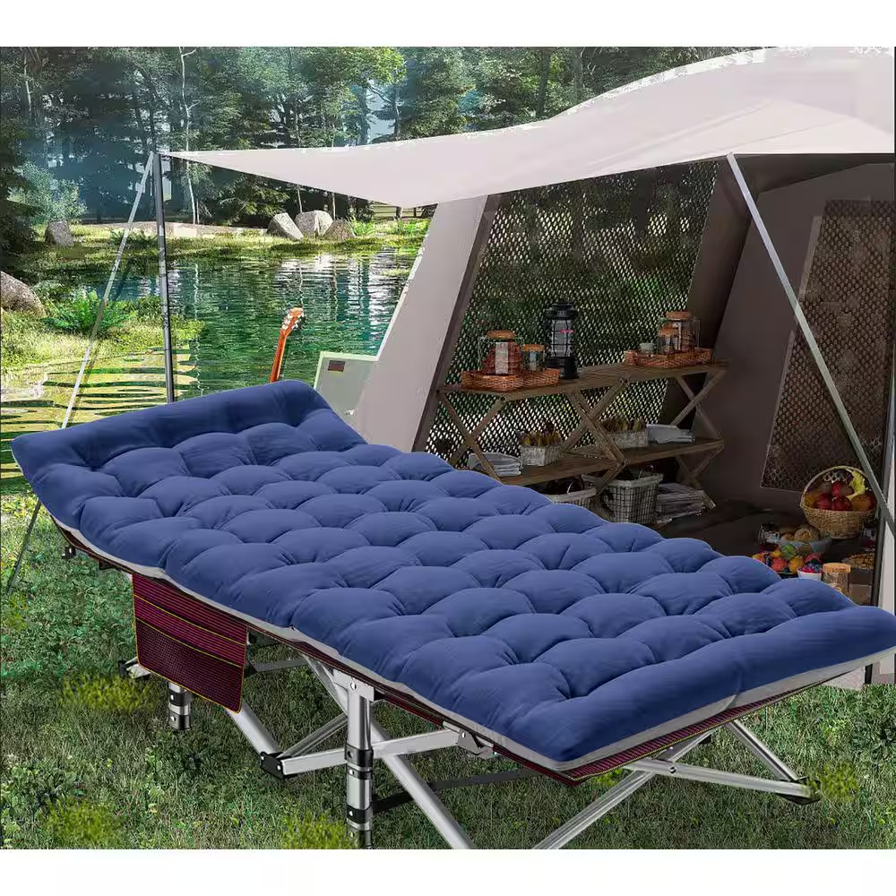 Camping Cot, Portable Folding Cots for Adults, Heavy Duty Outdoor Sleeping Cot B