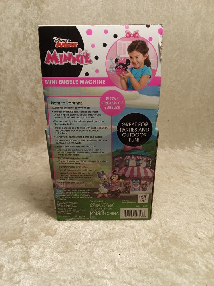 Minnie Mouse Mini Bubble Machine 2 oz Bubbles/ Disney junior