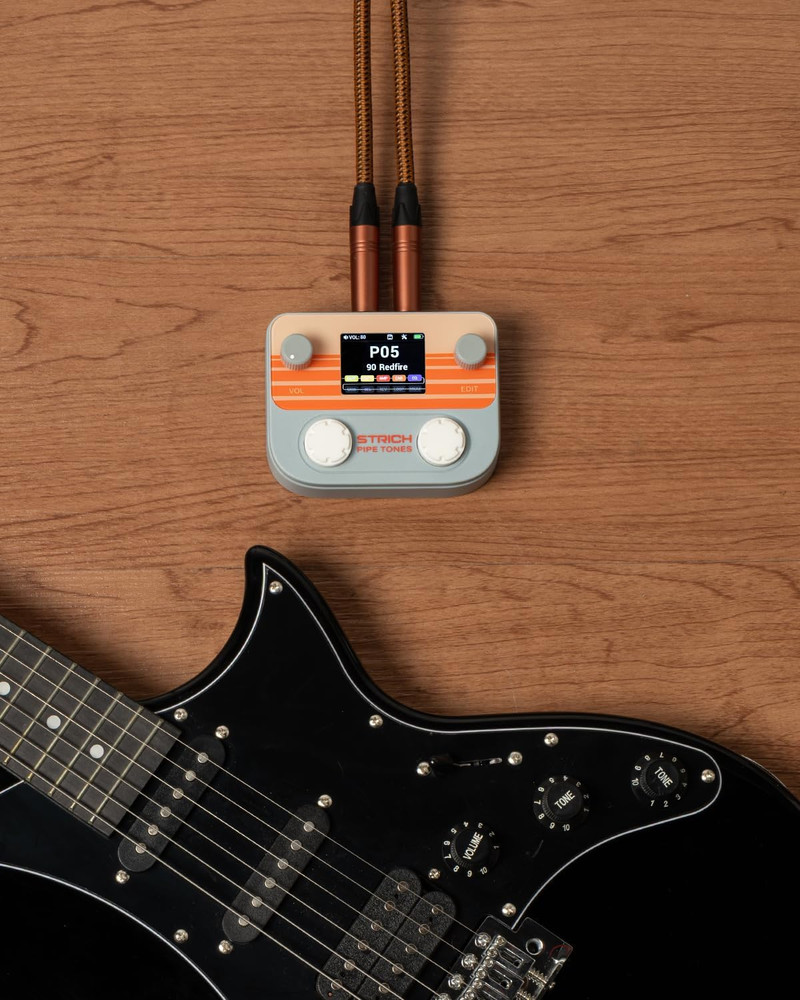 Pipe Tones Pocket Multi-Effects Processor for Guitar and Bass with 10 Effect Mod
