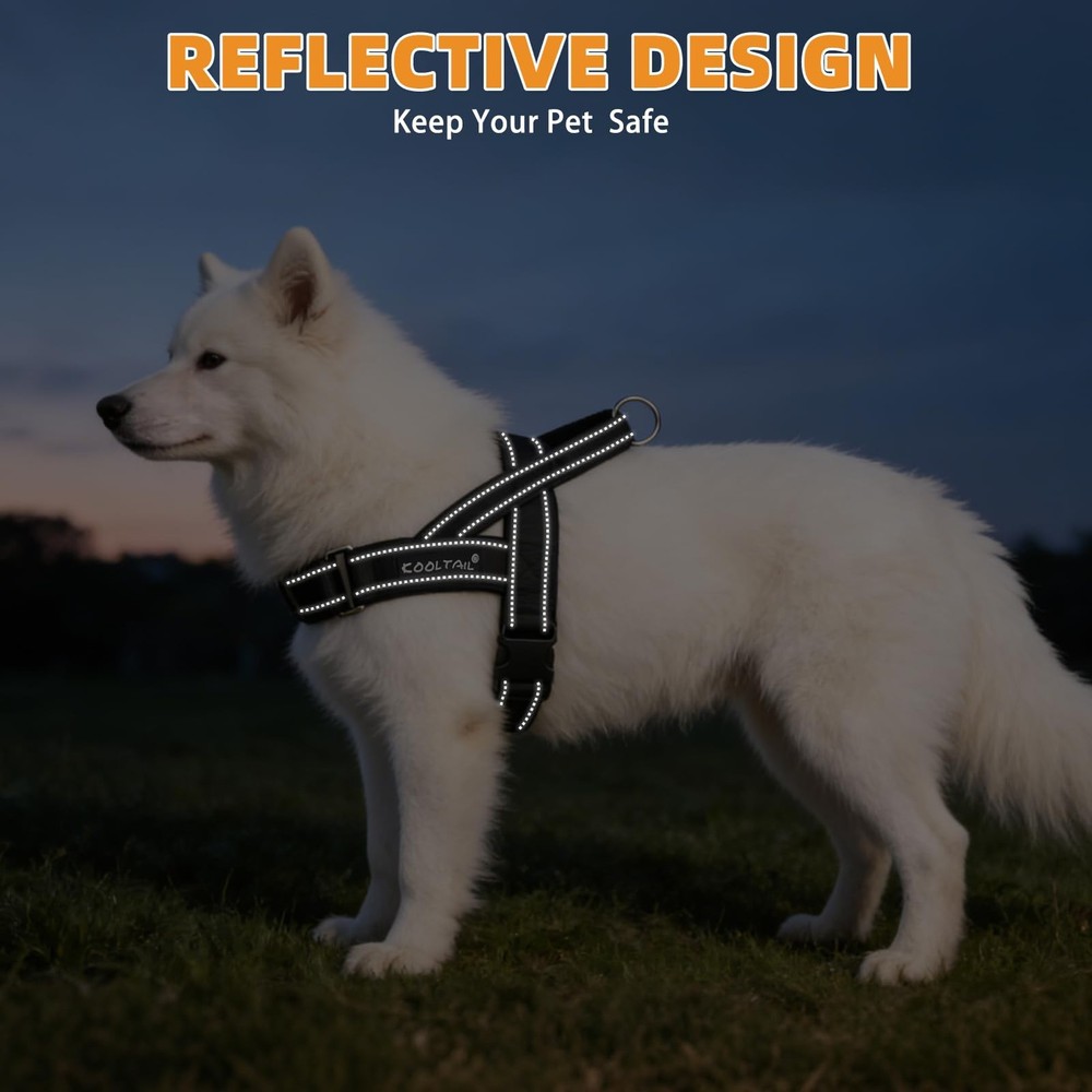 No Pull Harness Medium Size Dog with Handle, Easy Walk Puppy Vest Harness Nec...