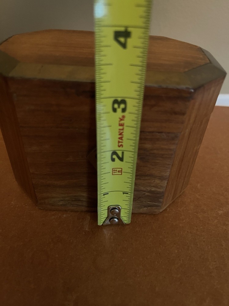 Vintage Foreside 3pc Solid Wood Locking Keepsake Boxes Brass Trim Nesting w/ Key