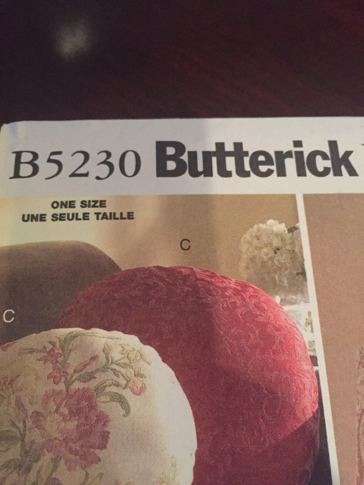 BUTTERICK FOOTSTOOL, LIGHT SHADE & PILLOW - UNCUT PATTERN B5230