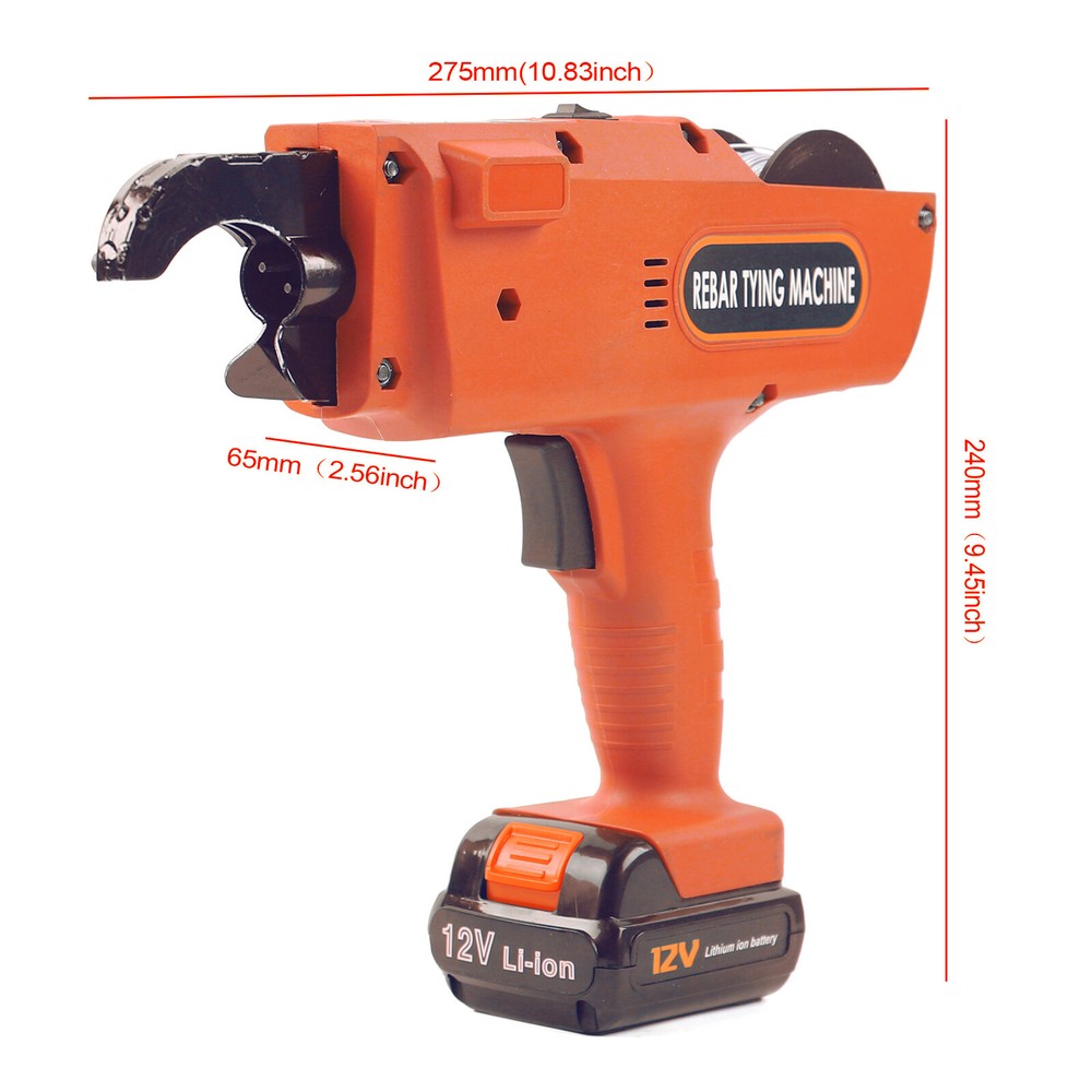 8-34mm Automatic Handheld Rebar Tier Tool Building Tying Machine w/ Storage Box