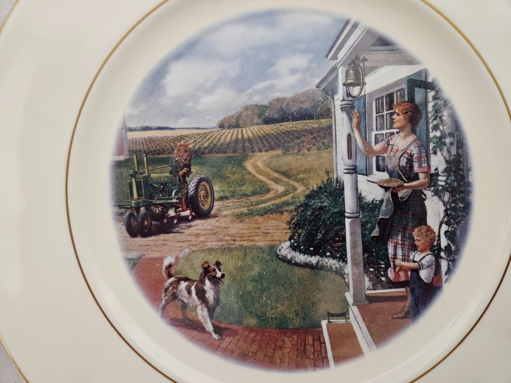 JOHN DEERE 1993 "DINNER TIME" WALTER HILTON COLLECTOR PFALTZGRAFF PLATE