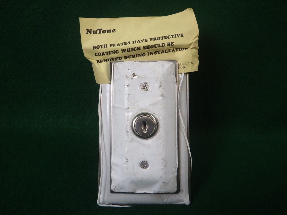 NOS Vintage Nutone S-2281 Key Switch for Security/Alarm System