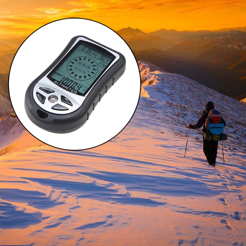 Portable Multifunction Altimeter Digital Compass Clock Barometer Thermometer m