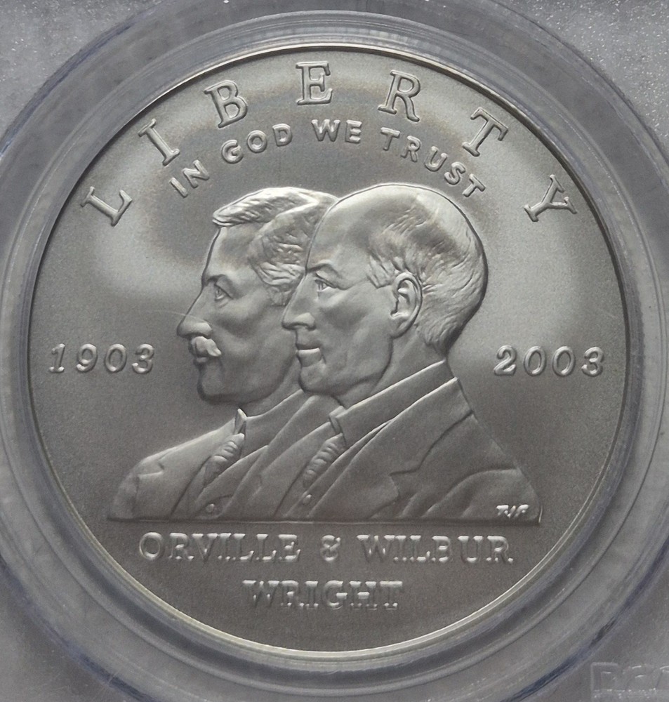 2003 P PCGS MS69 First Flight Commemorative Silver Dollar. Video A1008.