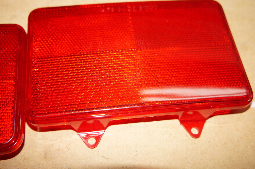 Tail Stop Light RED Lens - Rectangular Rectangle 4-hole A76 GUIDE DOT 6.5" x 4"