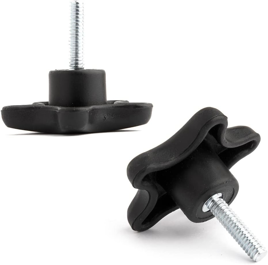 POWERTEC 5 Pack 1/4"-20 5 Star Knobs with 1" Threaded Stud, Thumb