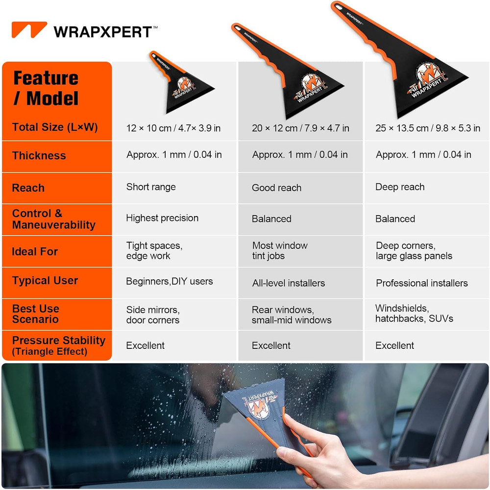 Window Tint Squeegee, 2 Pack Long Handle Window Tint Tools, Squeegee for Car Win