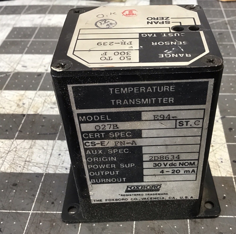 Foxboro Temp Transmitter E94-Q27B (LK01Y)