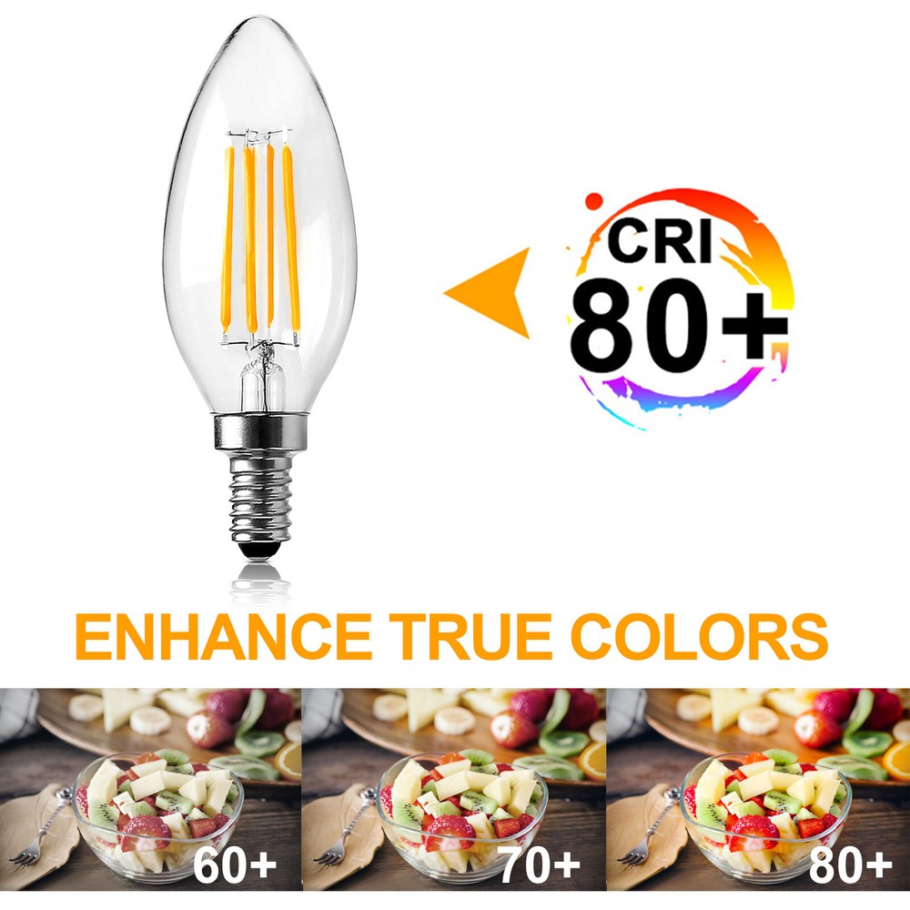BRIMAX E12 LED Candle Light Bulbs Candelabra Chandelier Bulb Replacement 40W 60W