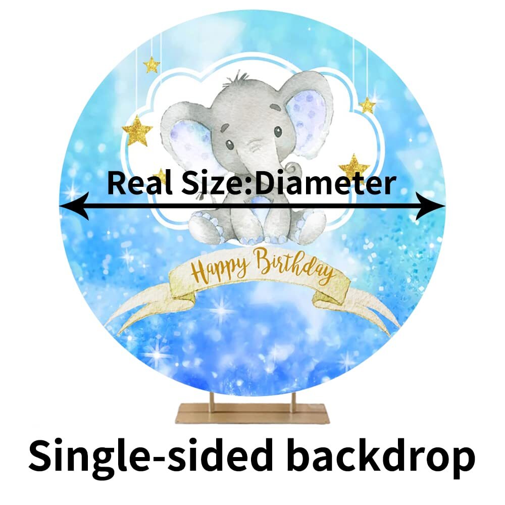 AWERT Polyester Diameter 7ft Happy Retirement Round Backdrop Photo Studio Props