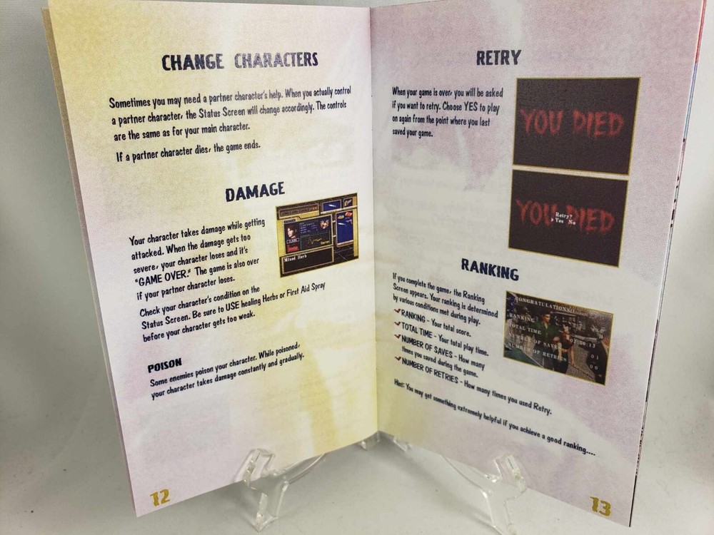 MANUAL - RESIDENT EVIL CODE: Veronica X Nintendo Gamecube 'custom' Instruction