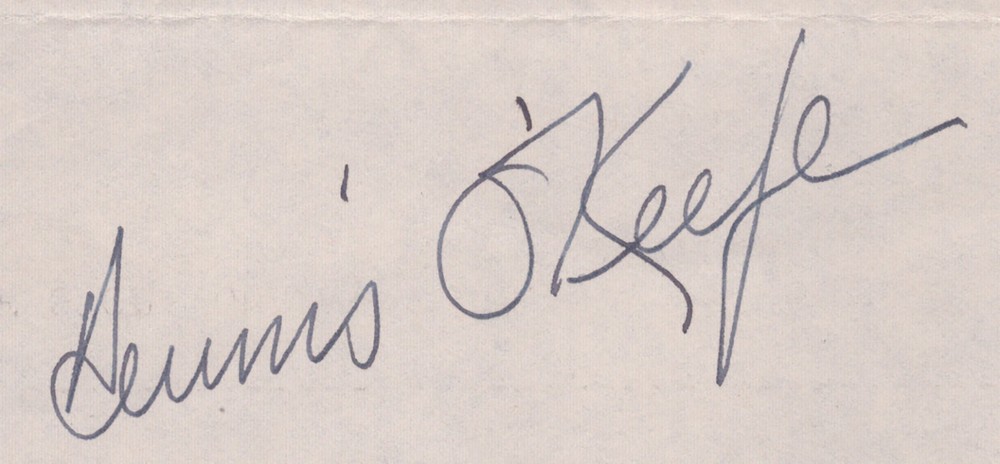 DENNIS O''KEEFE - DOCUMENT DOUBLE SIGNED 08/27/1946
