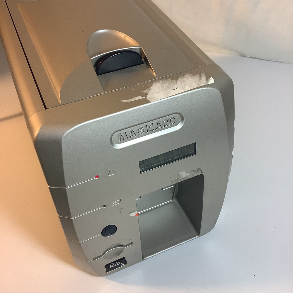 Magicard Rio 2E Std Single-Sided ID Card Printer USB LAN Serial No Feeder&Hopper