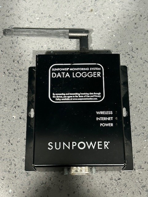 Sunpower Data Logger SPR-PMR-DLOG Part 109875 Data Logger Tested Working
