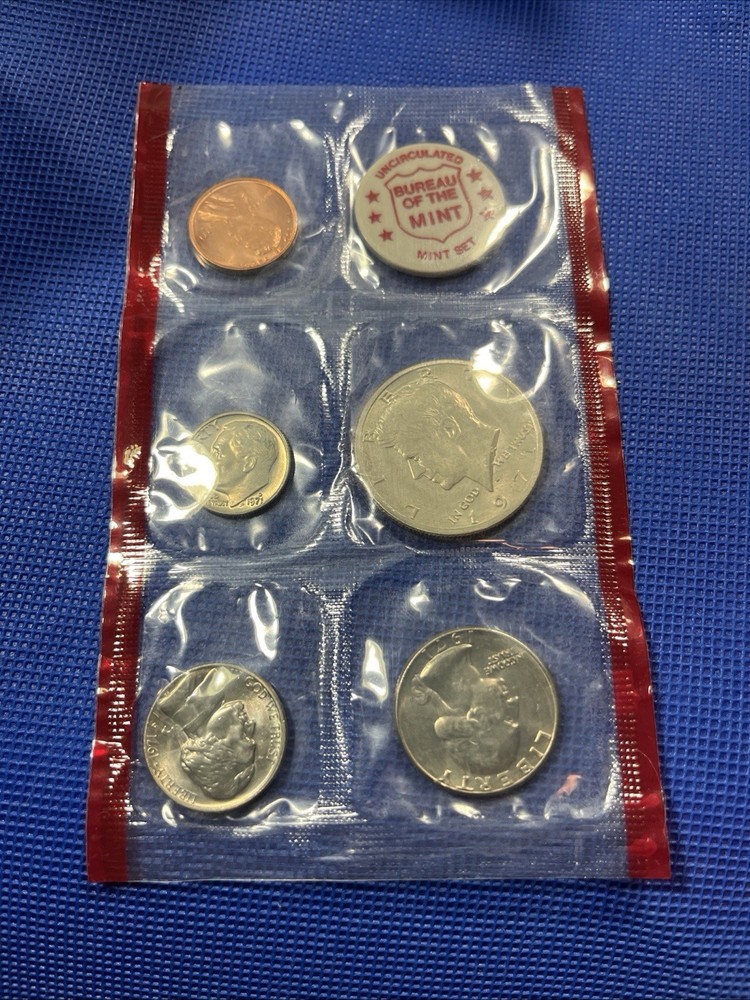 Uncirculated 1971 Denver Mint 5 Coins