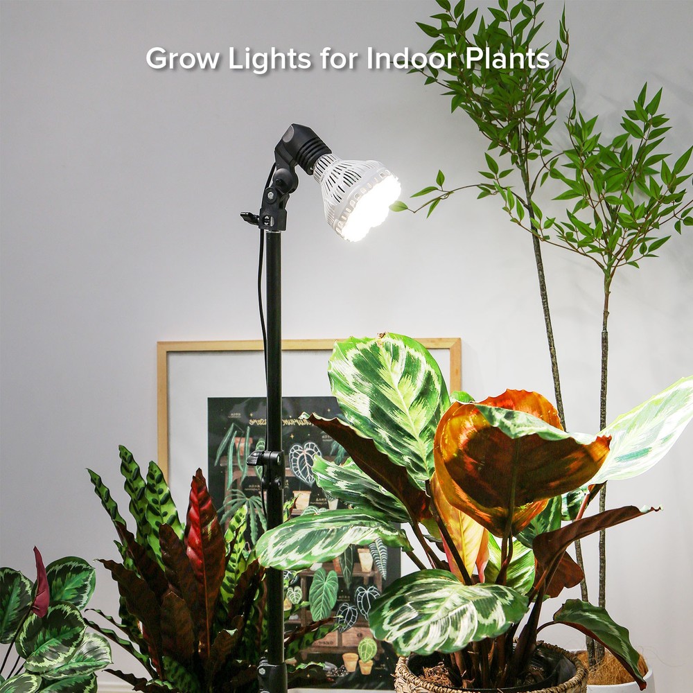 Dimmable 40W Indoor Grow Lights Full Spectrum Adjustable Tripod Remote Control