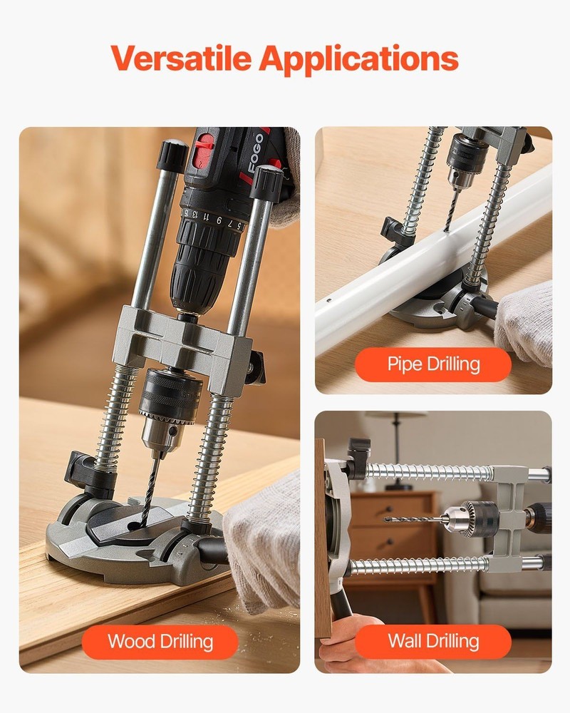 Multi-Angle Precision Drilling Guide Jig, Portable Press Drill Attachment