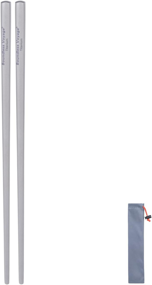 Titanium Square Chopsticks Essential & Durable Camping Cutlery Titanium Chopstic